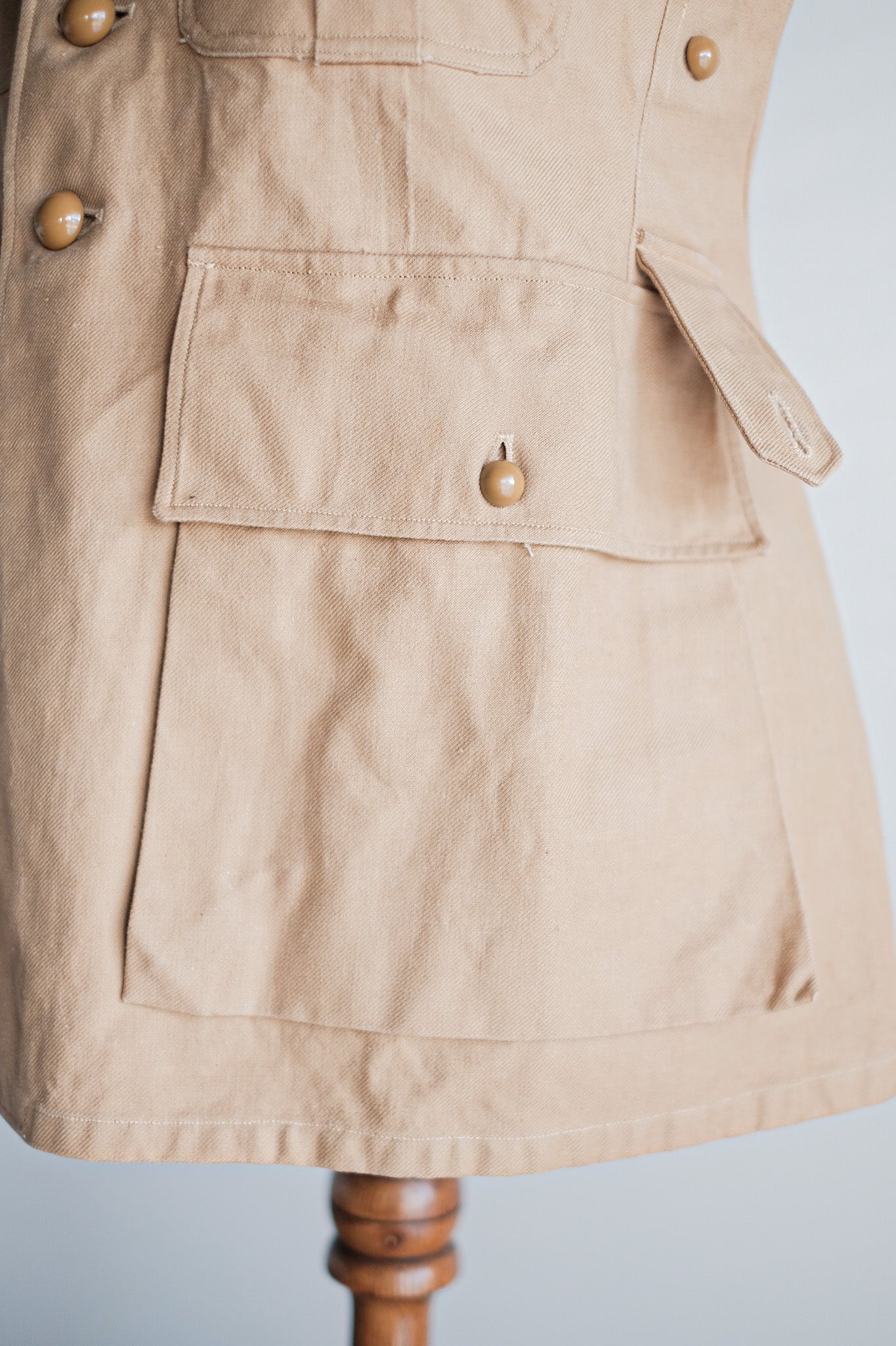 ［~50's］French Vintage Cotton Linen Chino Jacket "Garally Lafayette" "Dead Stock"