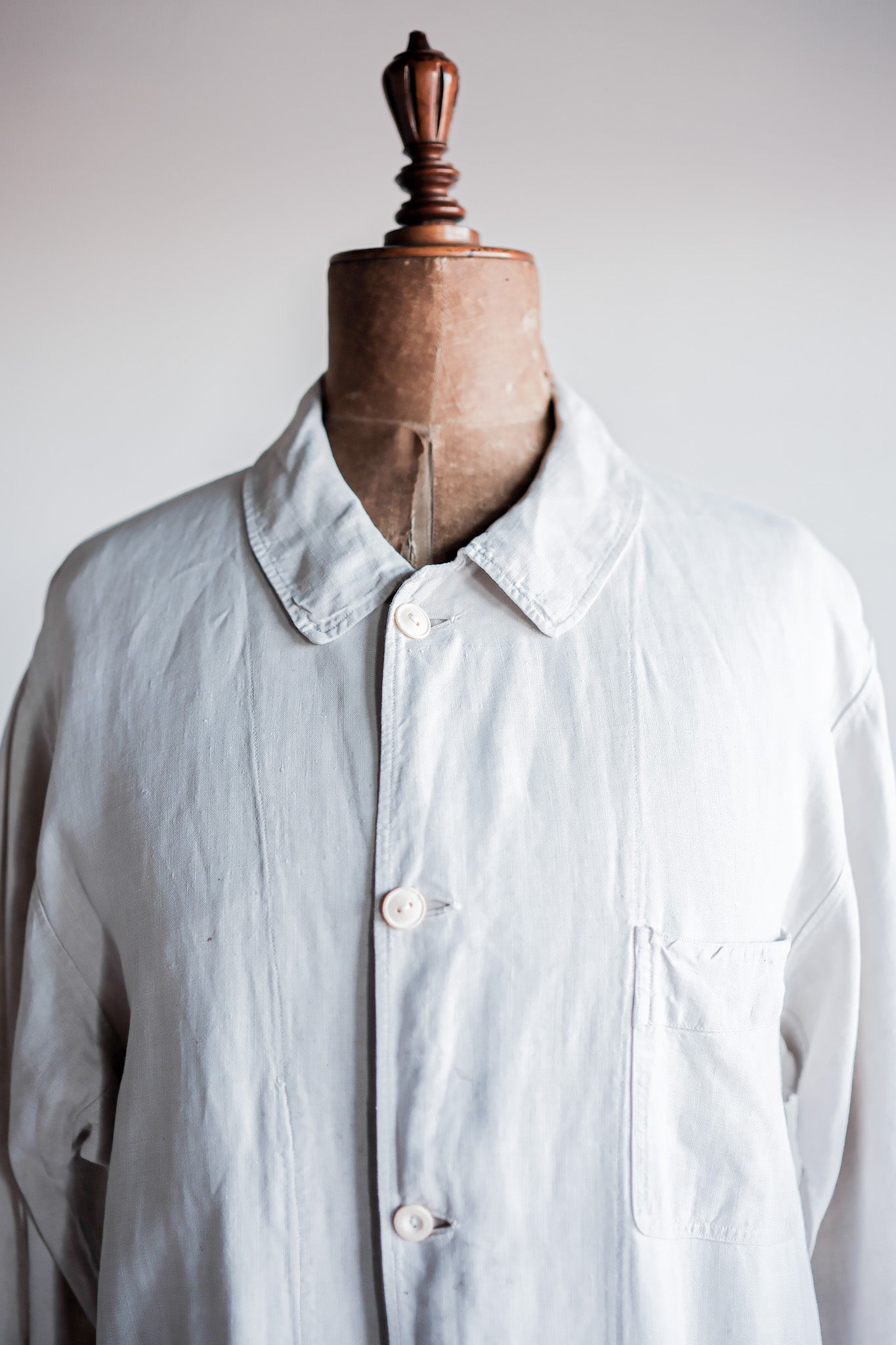 30's】French Vintage Linen Coat 