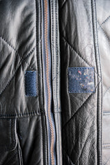 [~ 70's] Old Marcel Lassance Leather Bomber Jacket Size.52