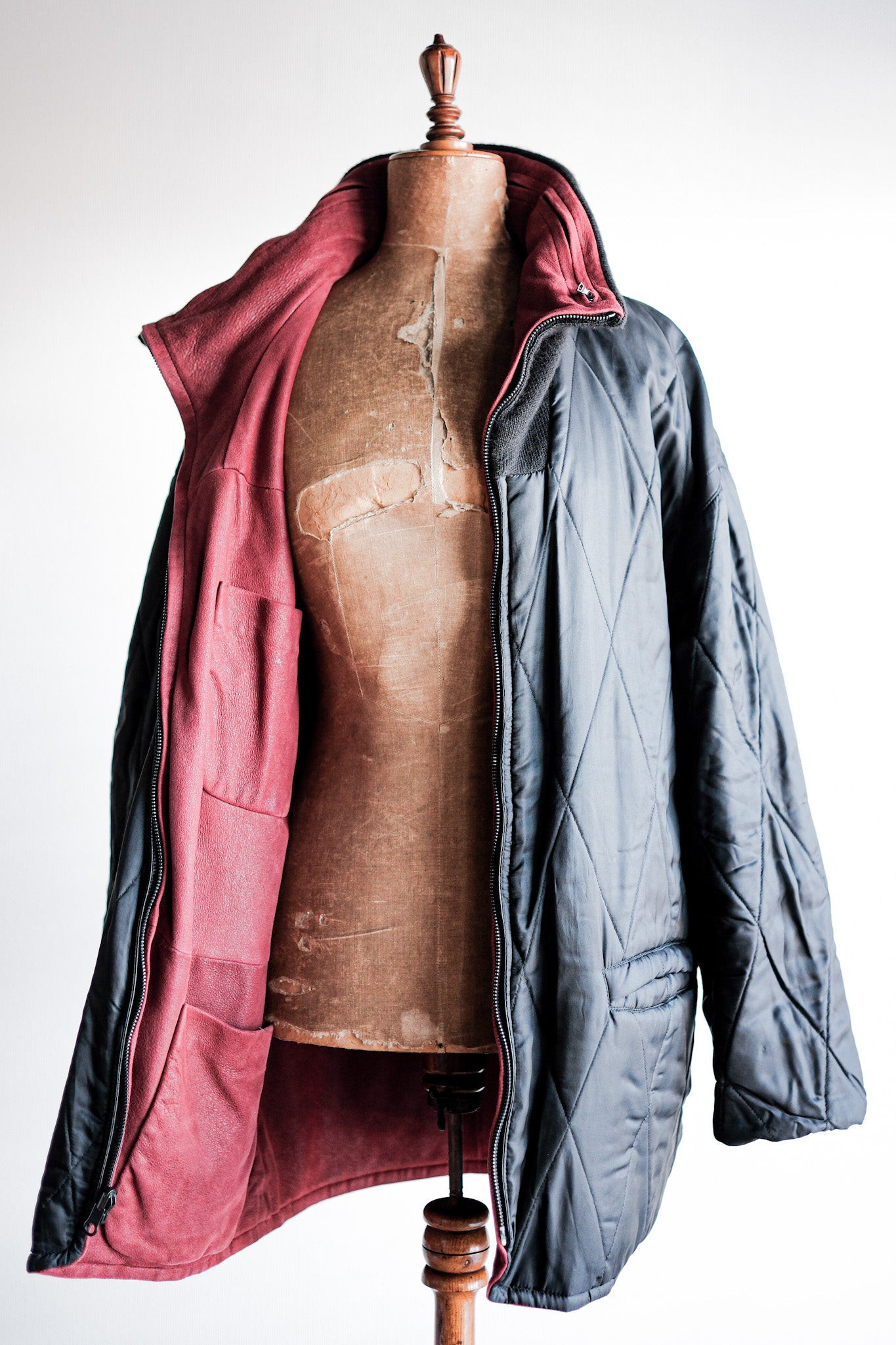 ［~90's］Old SERAPHIN Leather Reverseable Jacket Size.50
