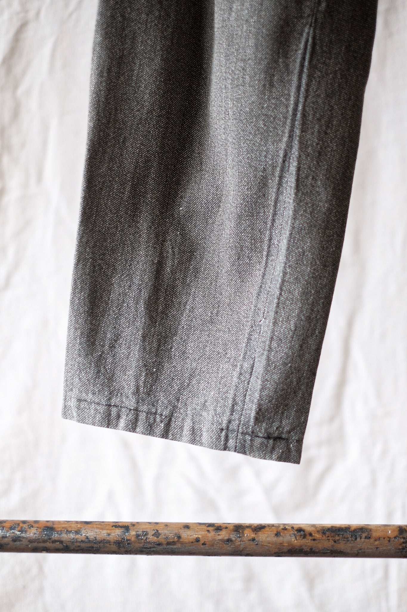 [~ 30's] French Vintage Black Chambray Work Pant