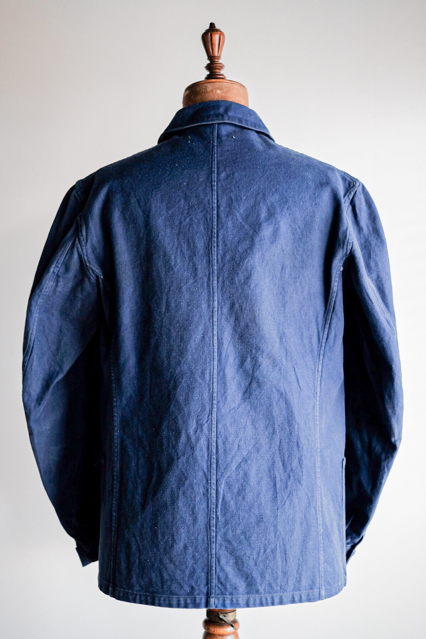 【~40's】French Navy Indigo Cotton Twill Chore Jacket