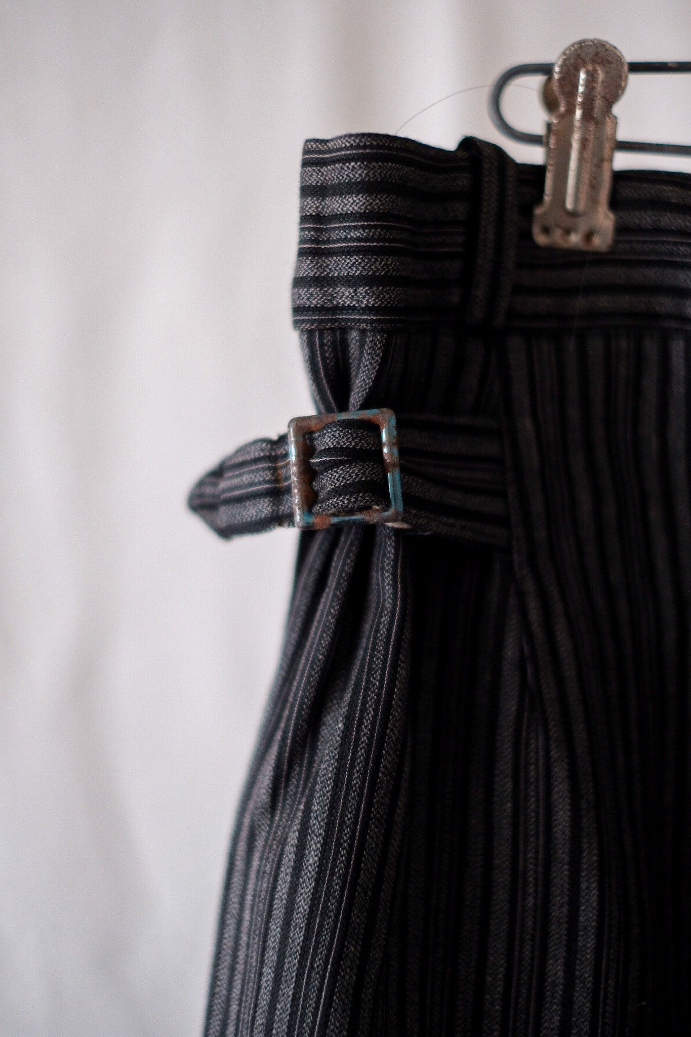 [〜50年代]法國復古棉質羊毛條紋工作褲