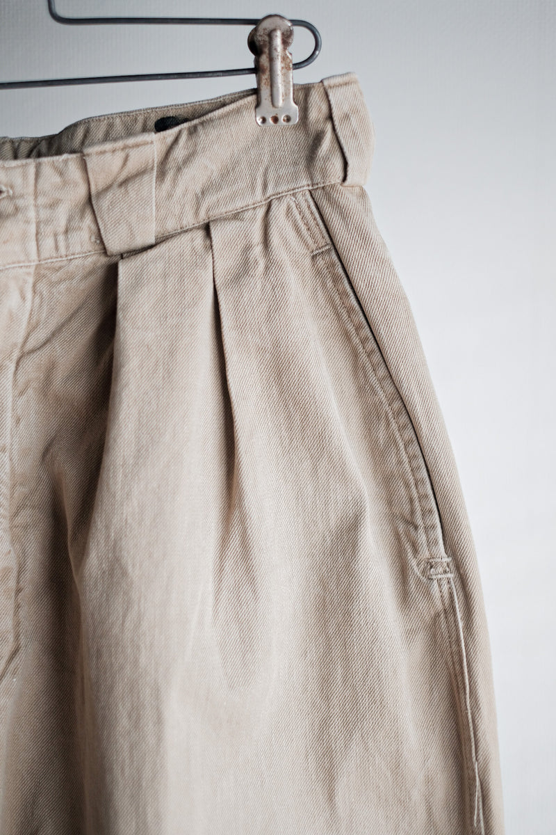 【~50's】French Army M52 Chino Trousers Size.76C "Indochina Model"