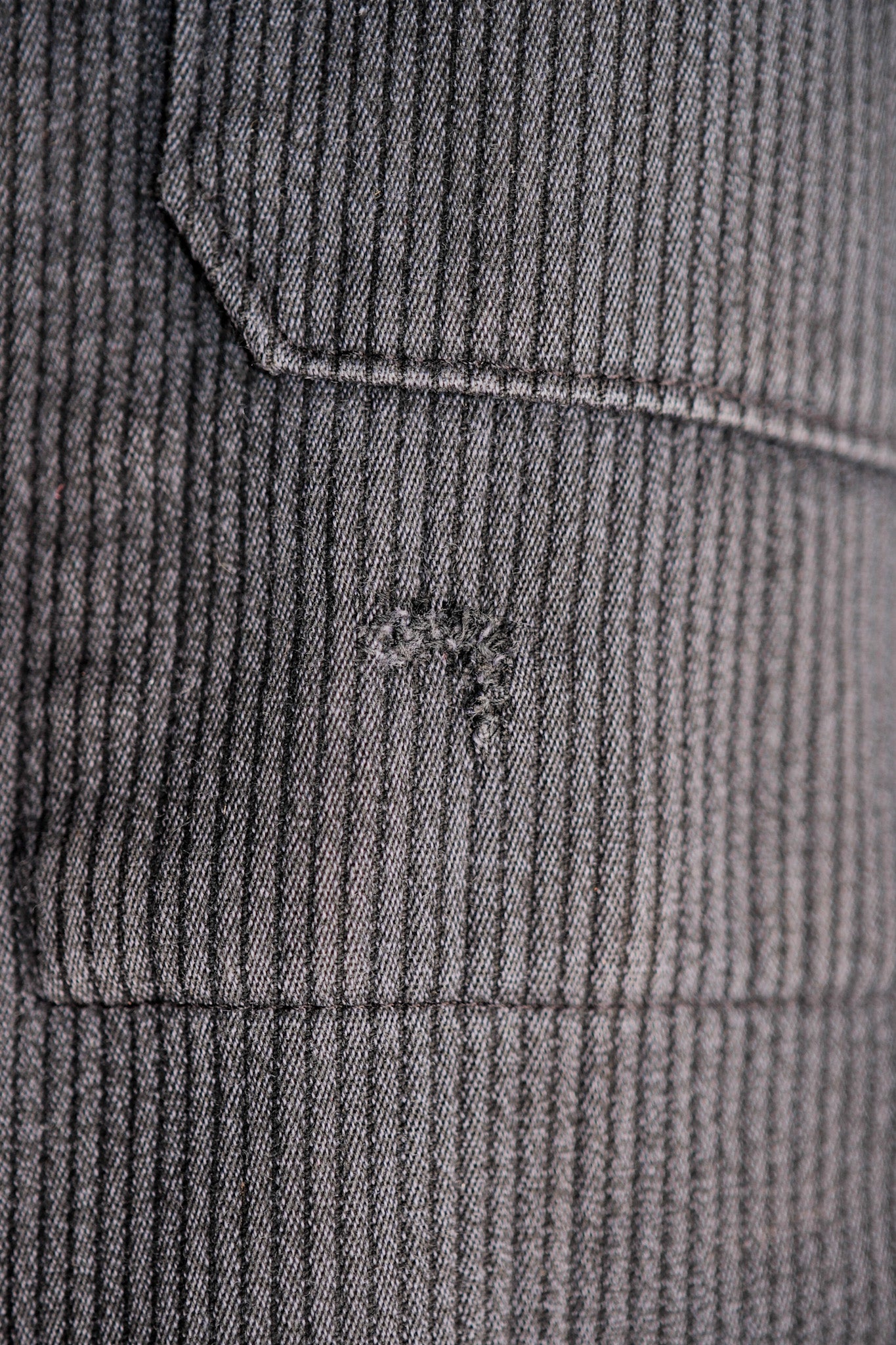 ［~60's］French Vintage Blue Gray Cotton Pique Hunting Jacket