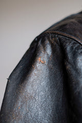 【~30's】French Vintage Le Corbusier Leather Work Jacket "Wool Collar"