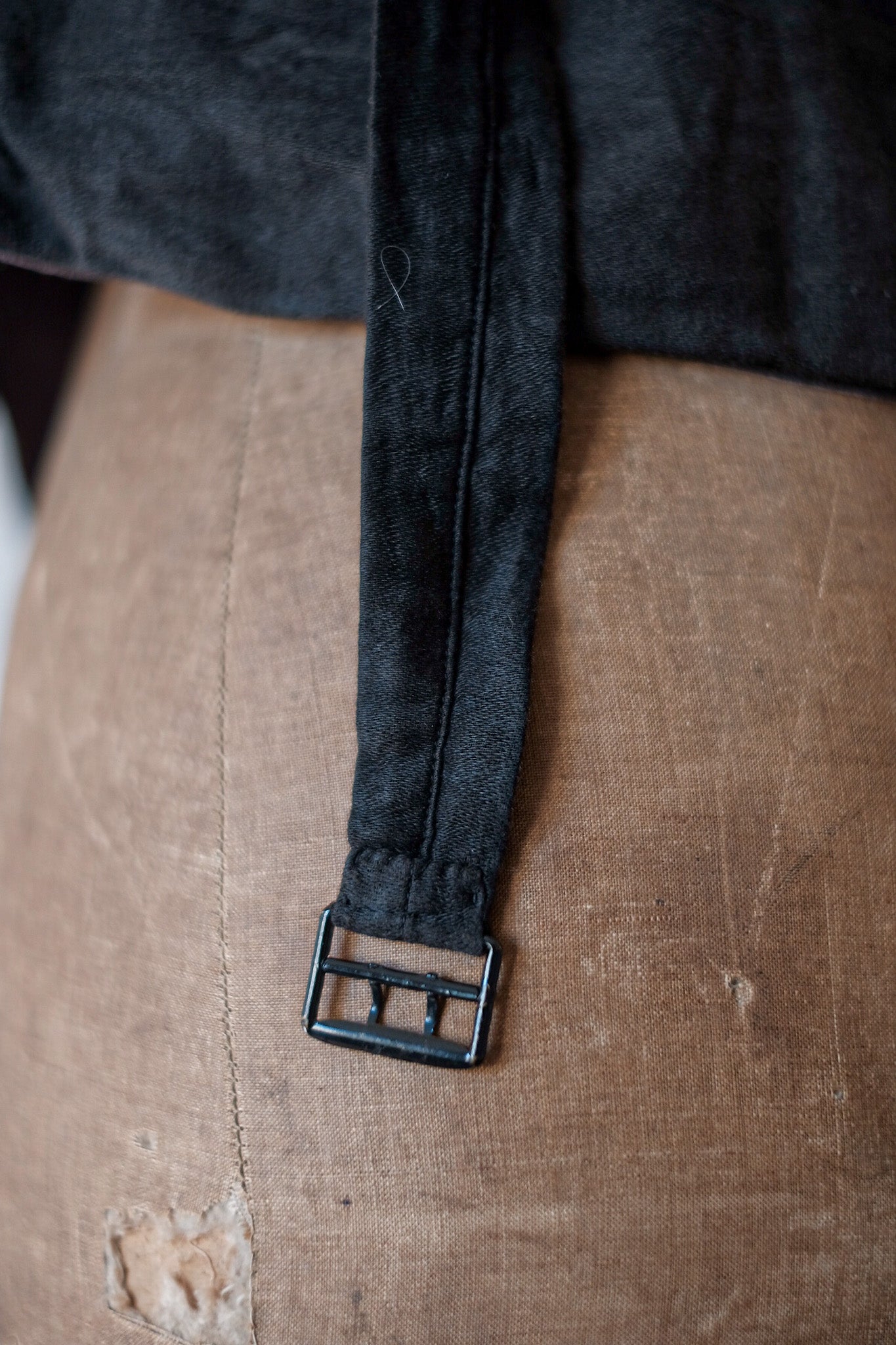 【~30's】French Vintage Brown Velour Gilet Jacket