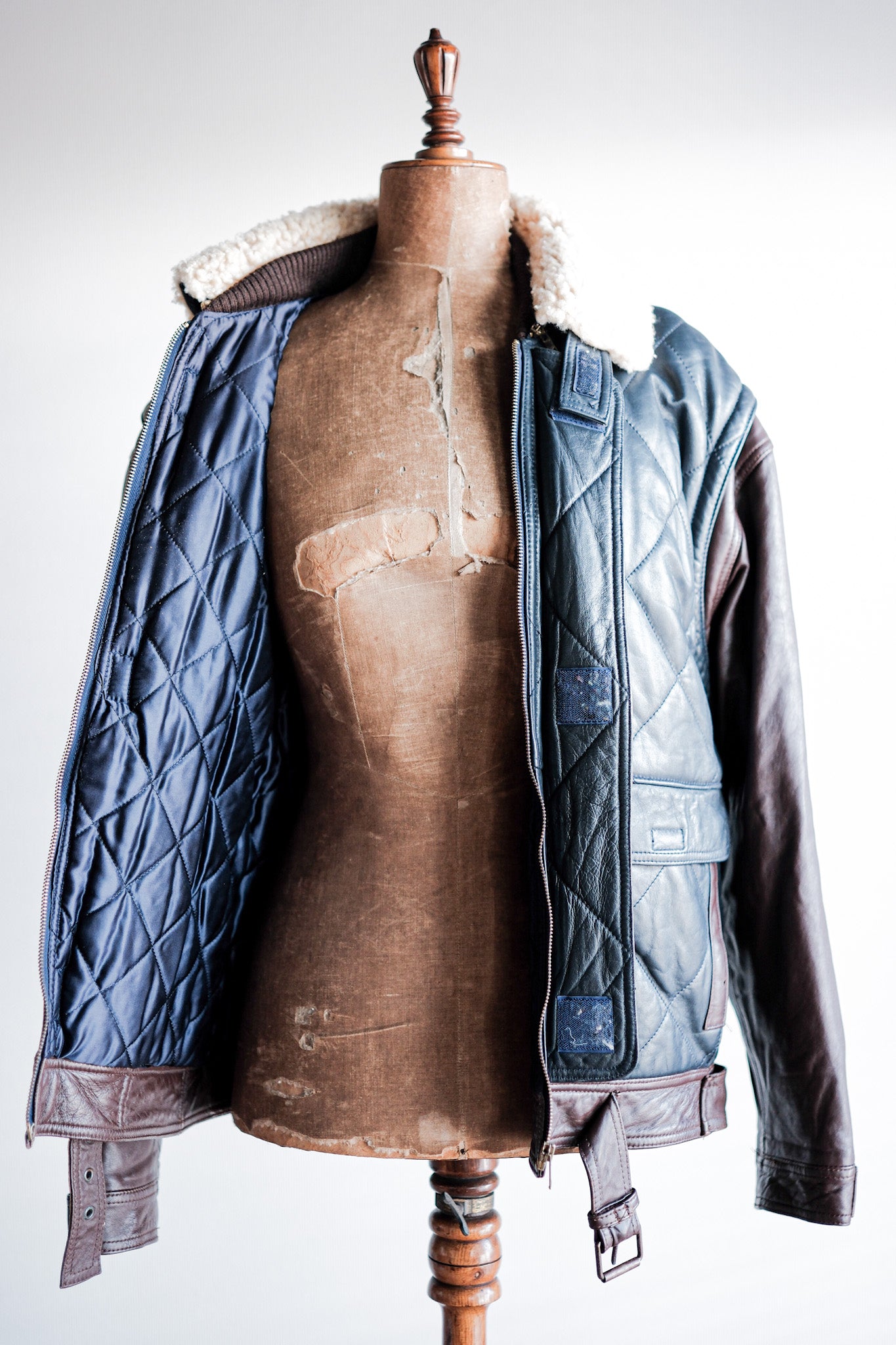 [~ 70 년대] Old Marcel Lassance 가죽 폭격기 재킷 크기 .52