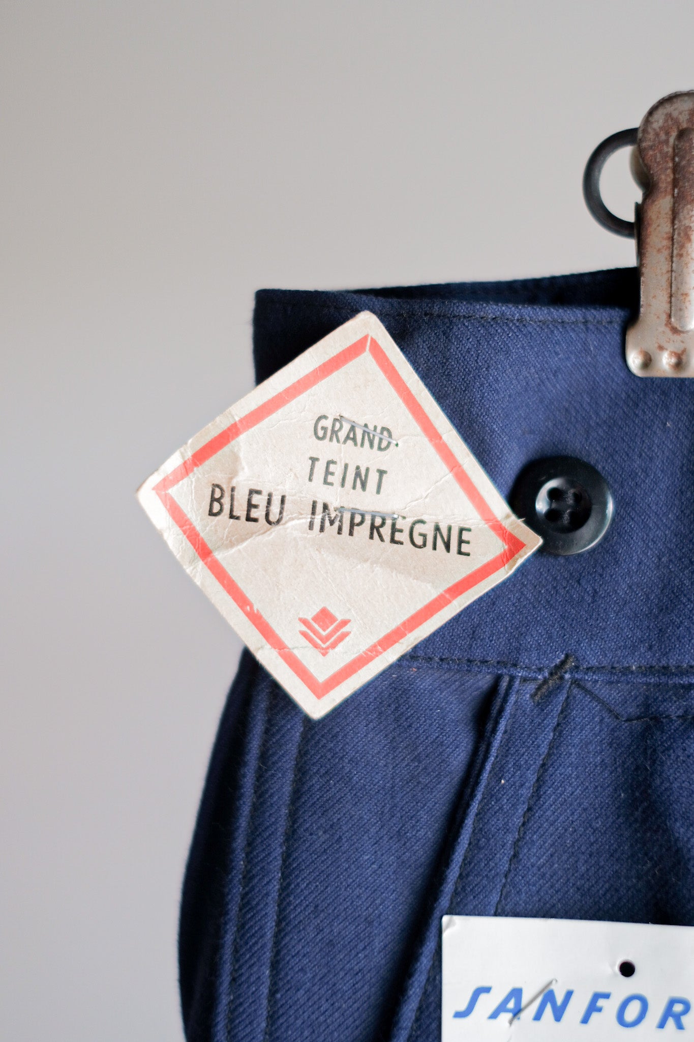 ［~40's］French Vintage Blue Cotton Twill Work Pants "Dead Stock"