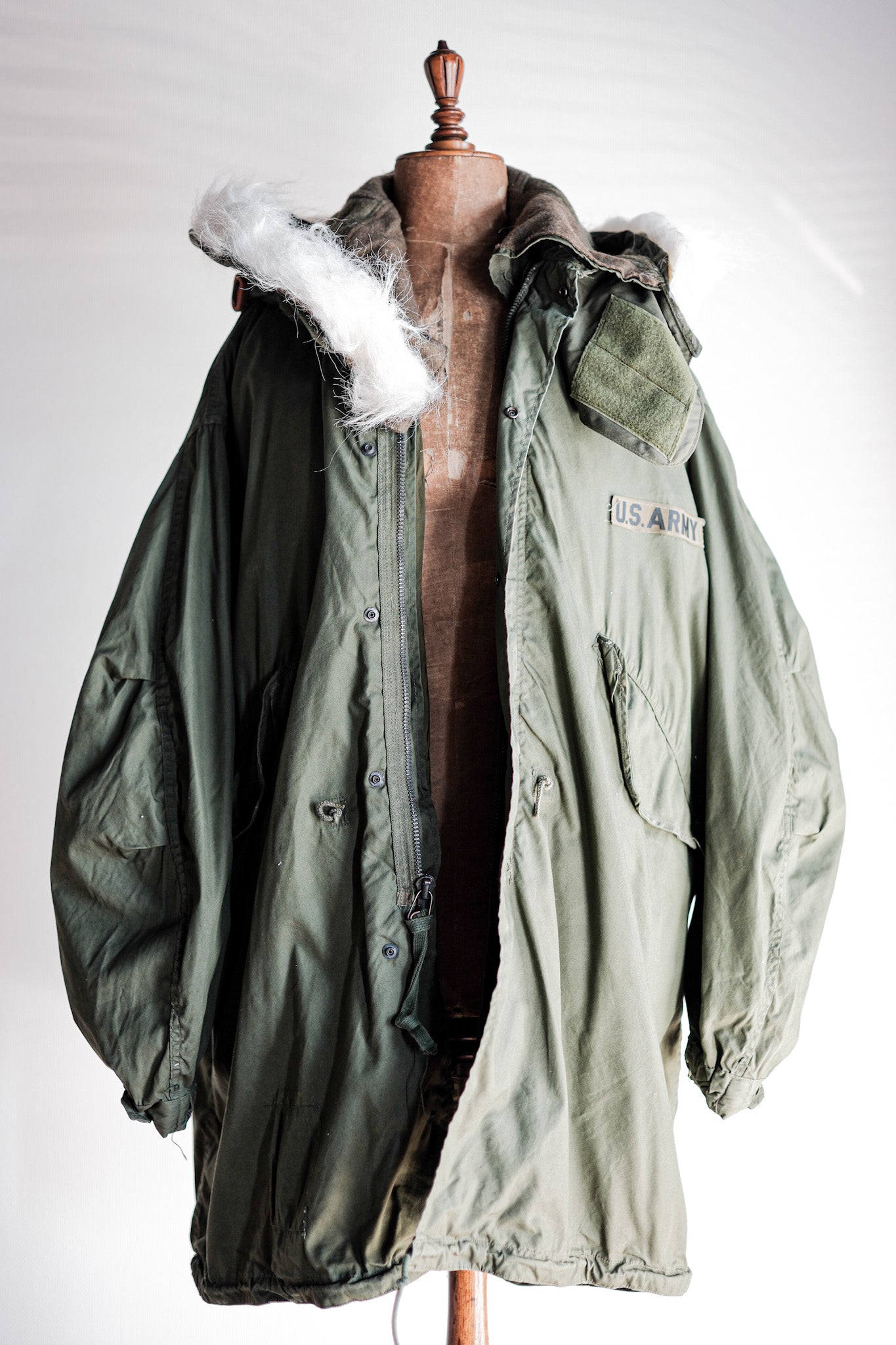 【~80's】U.S.ARMY M-65 Fishtail Parka Size.MEDIUM "Full Set"