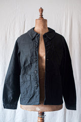 【~40's】French Vintage Black Moleskin Work Jacket