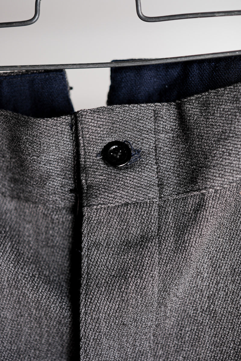 [~ 30's] French Vintage Salt & Pepper Cotton Twil ทำงานกางเกง "Dead Stock"