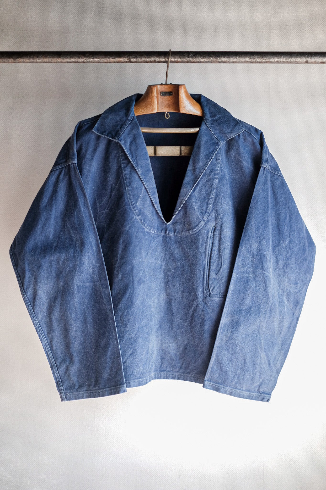 【~50's】French Vintage Indigo Metis Fisherman Smock