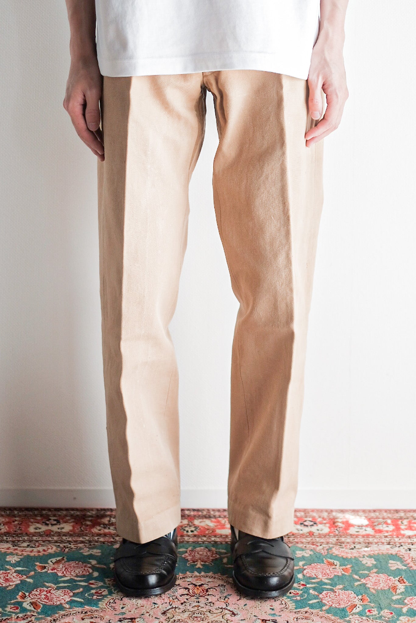 [~ 30's] French Vintage Cotton Canvas Work Pants