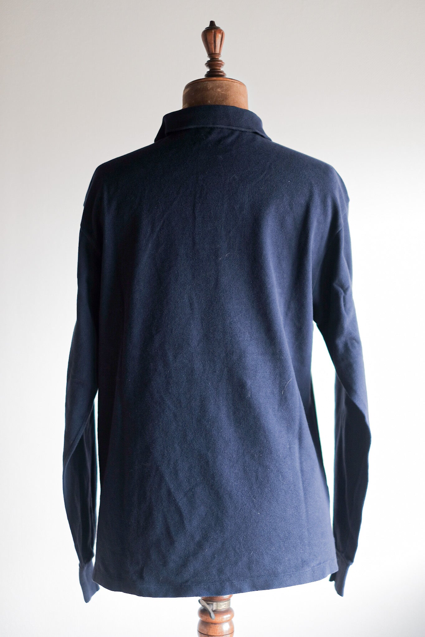 [~ 80's] Chemise Lacoste L/S Polo Size.5 "Navy"