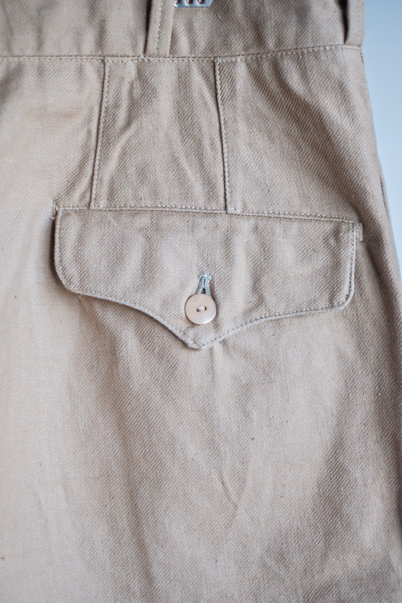 ［~50's］French Vintage Cotton Linen Chino Trousers "Garally Lafayette" "Dead Stock"