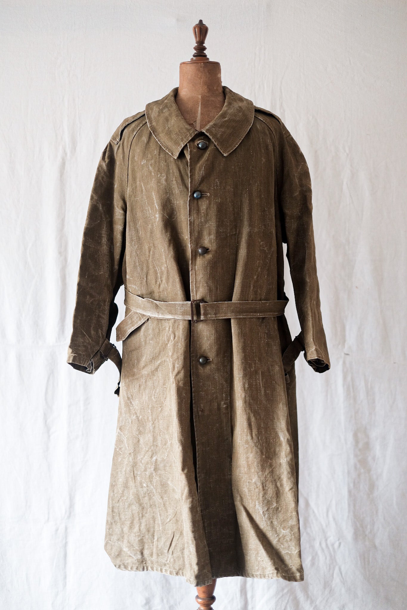 [~ 30's] French Army M35 Motorcycle Coat "Linen Type"