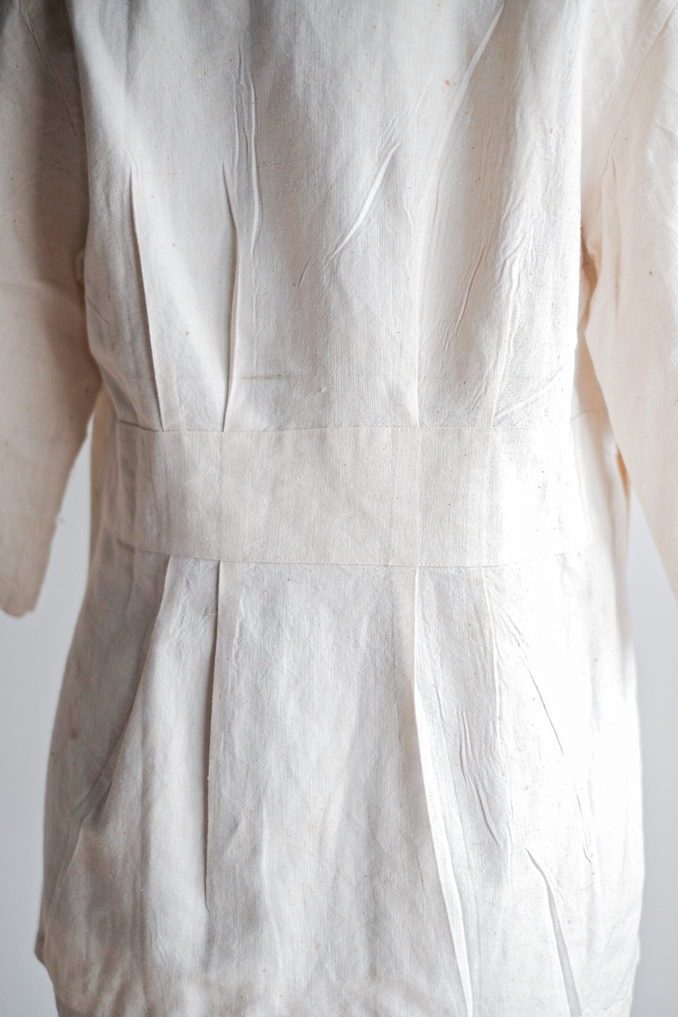 ［~50's］French Army Linen Jacket Hospital Military "Dead Stock"