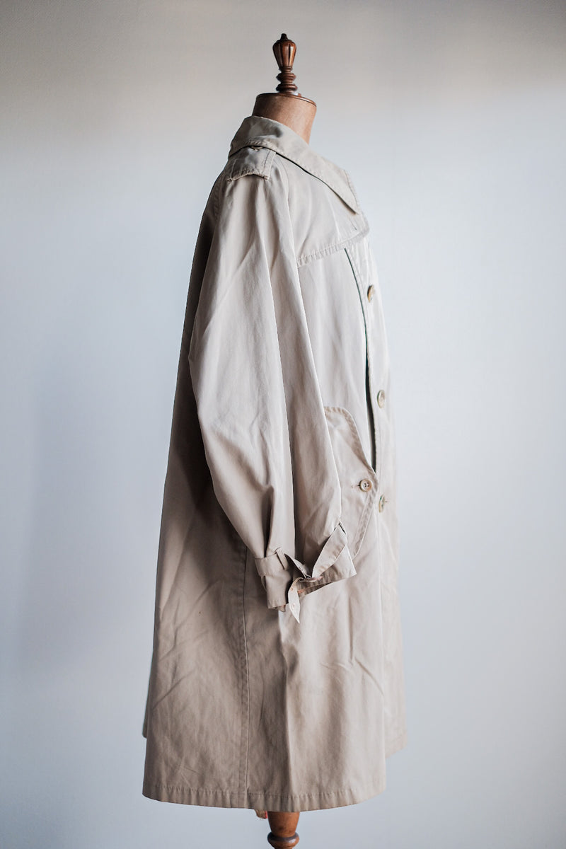 60's] Vintage Burberry's Single Raglan Trench Coat 