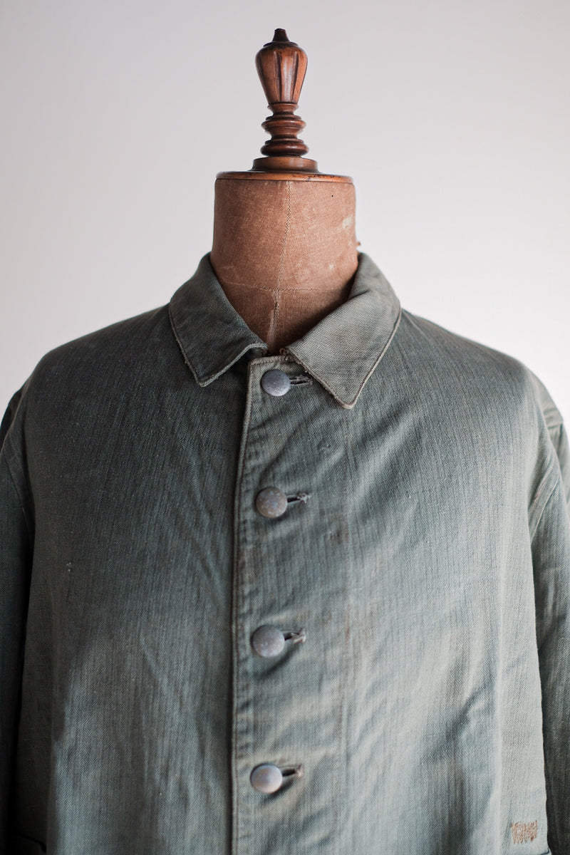 30's] WW2 German Army Drillich Green HBT Linen Jacket – VIEUX ET