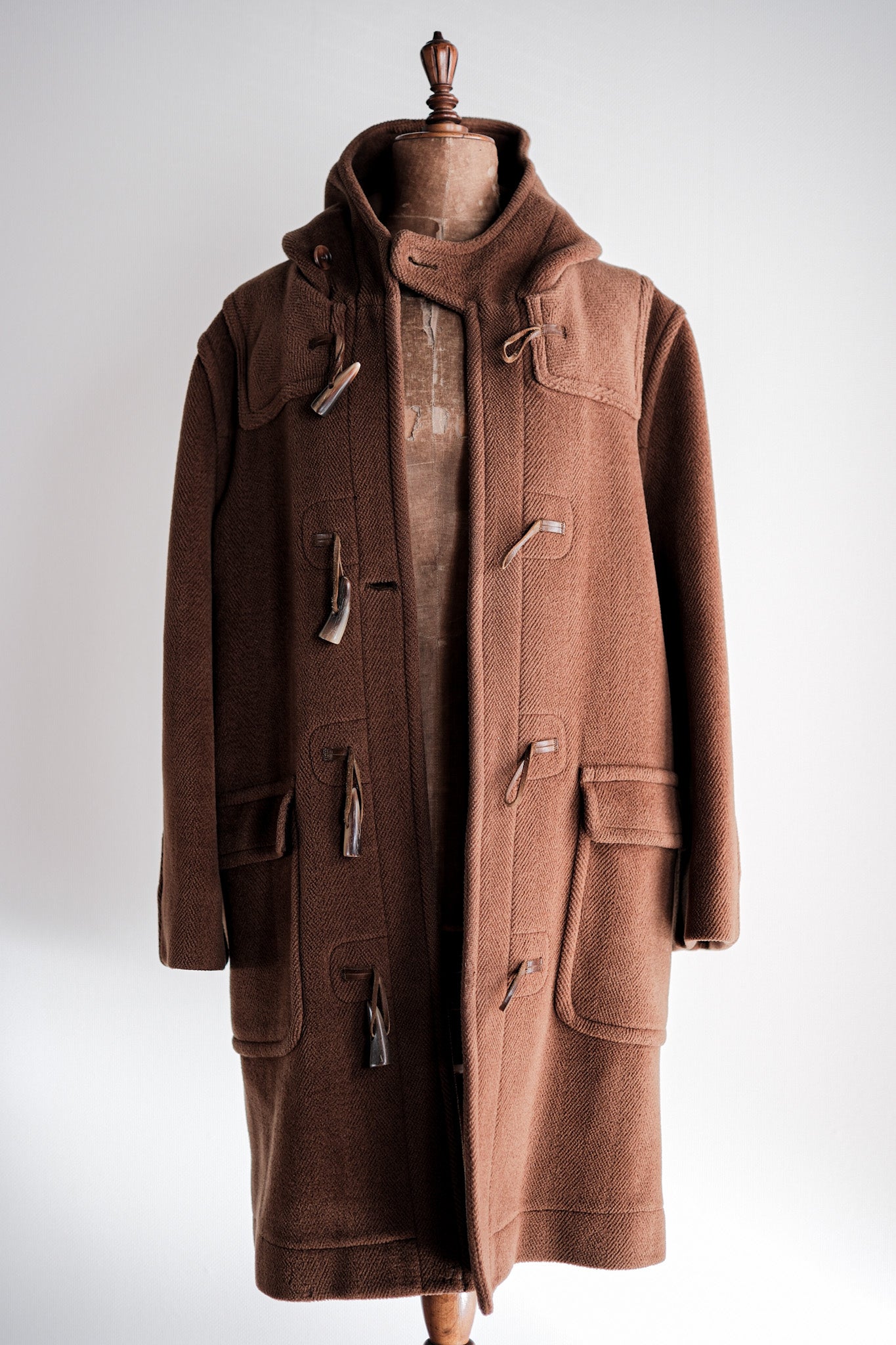 [~ 90's] Old Invertere Wool Duffle Coat "Moorbrook" "de Paz NOTE SECTION"
