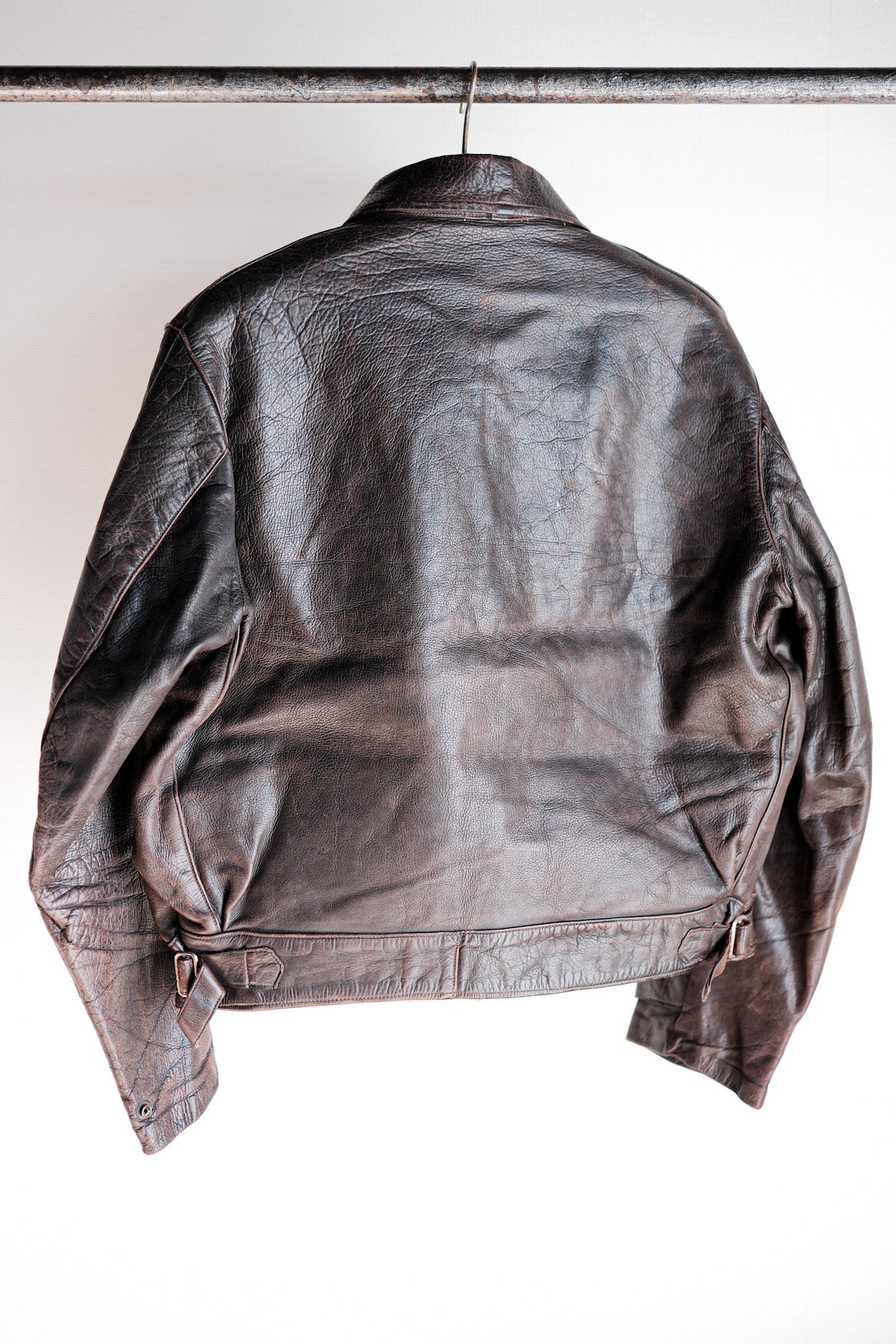 [~ 40's] Australie Vintage Zip Up Leather Jacket