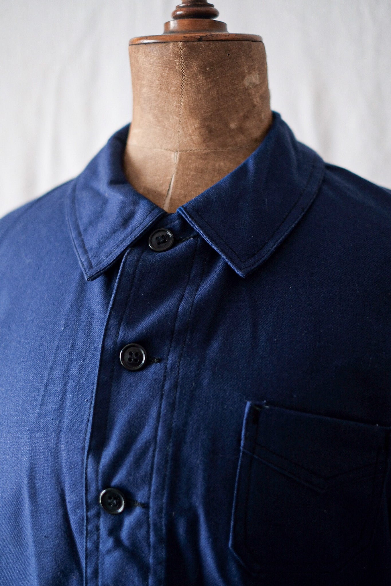 [~ 40's] French Vintage Blue Cotton Twil Work Jacket