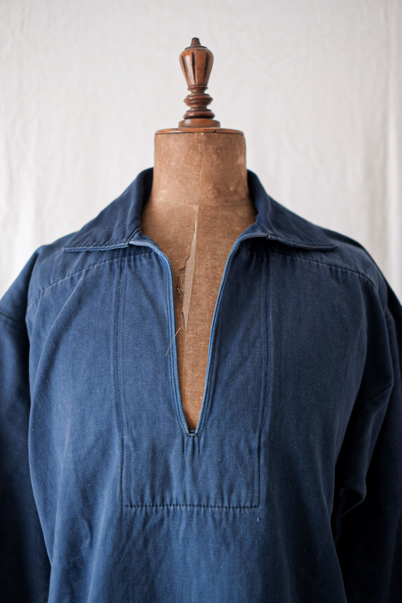 50's] French Vintage Blue Moleskin Fisherman Smock – VIEUX ET NOUVEAU