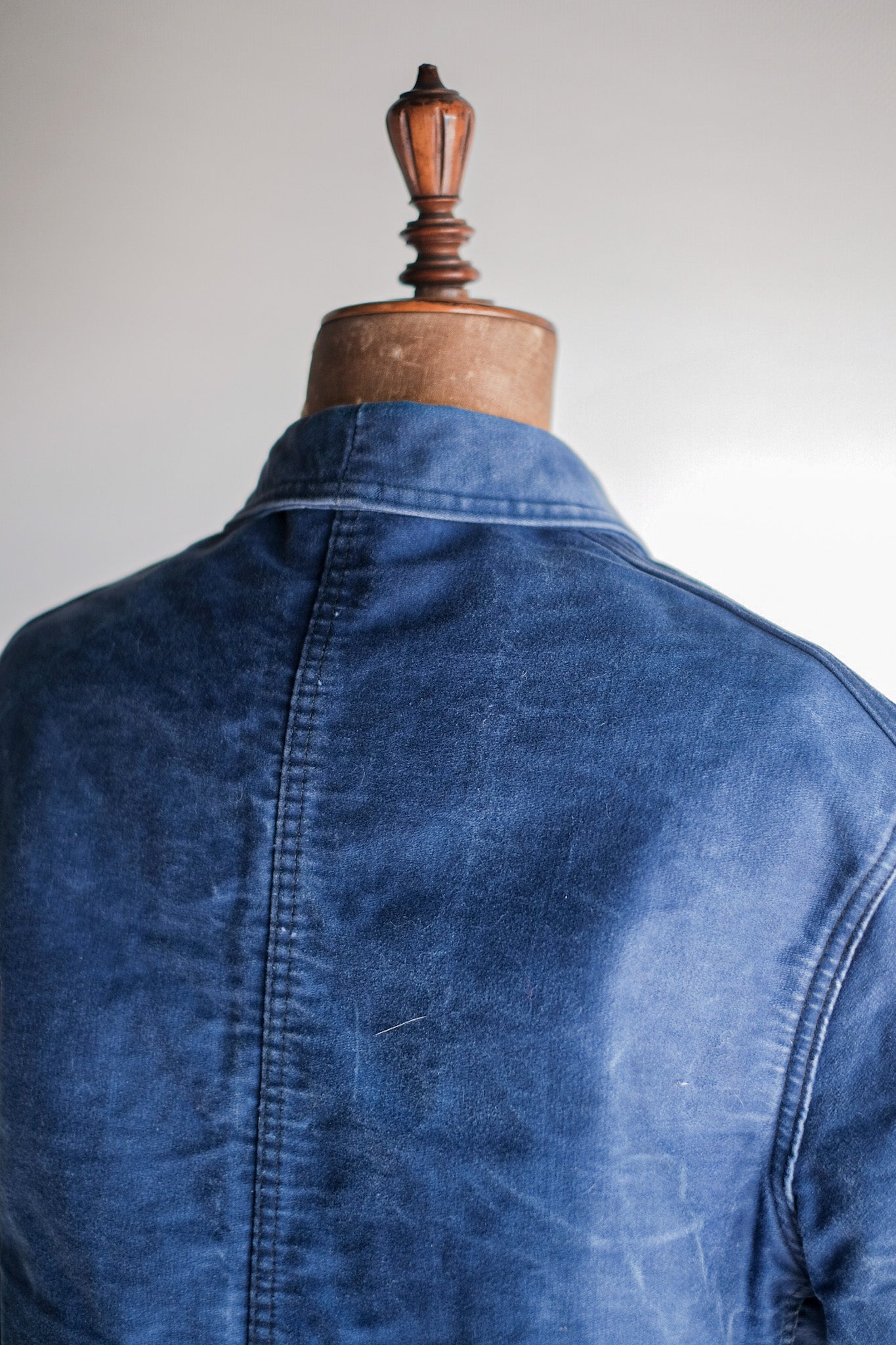 ［~50's］French Vintage Blue Moleskin Work Jacket "Le Mont St. Michel"