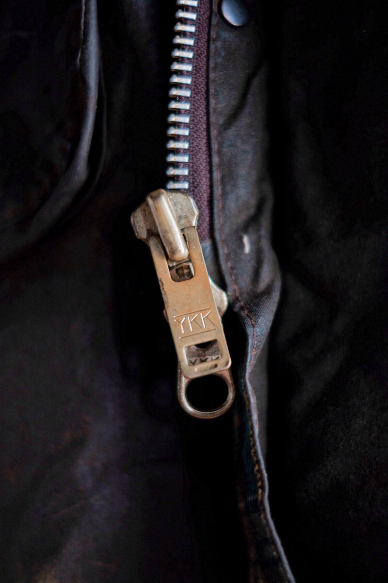 [~ 80's] Vintage Barbour "Solway Zipper" พร้อม Hood 2 Crest Size.40