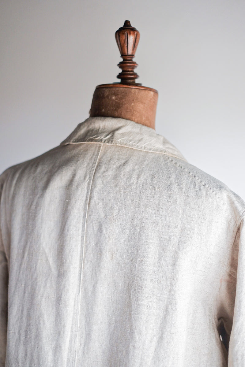 [~ 30's] เสื้อคลุมผ้าลินินวินเทจฝรั่งเศส