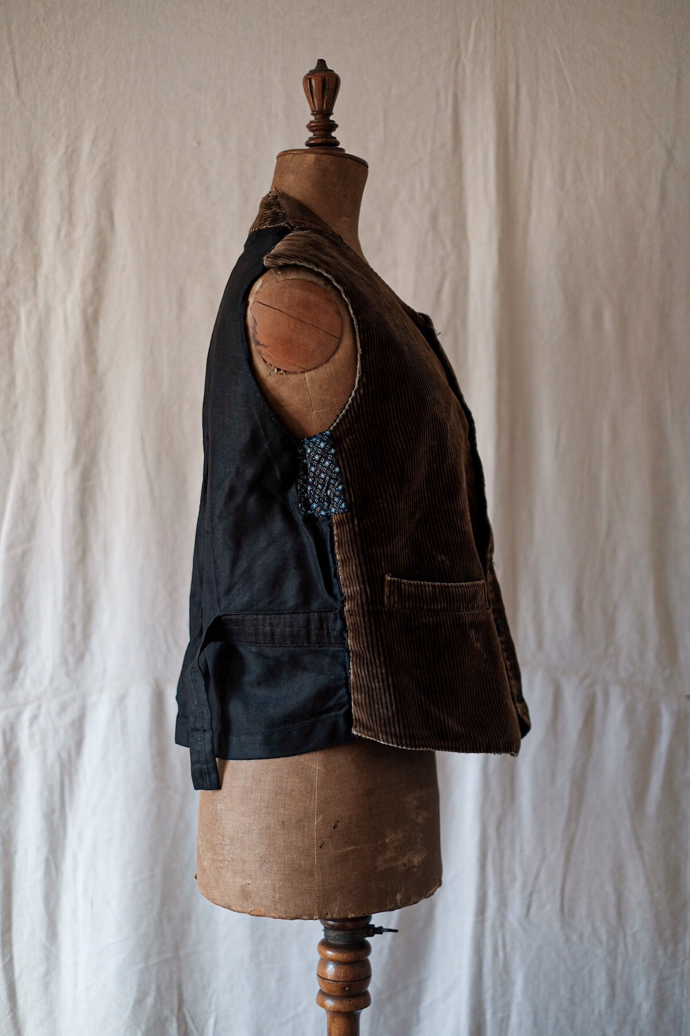 [~ 30's] French Vintage Corchuroy Work Gilet