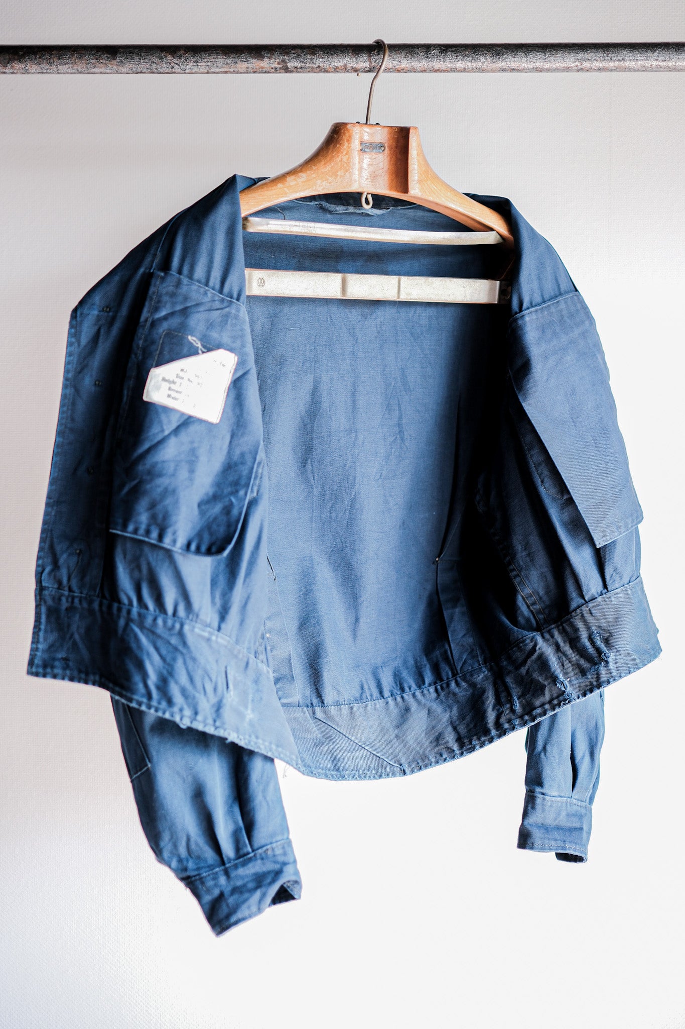 [~ 60's] Royal Canadian Navy Indigo Cotton Twill Work Jacket Size.n2