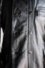 【~50's】French Vintage Le Corbusier Leather Work Jacket "Wool Collar"
