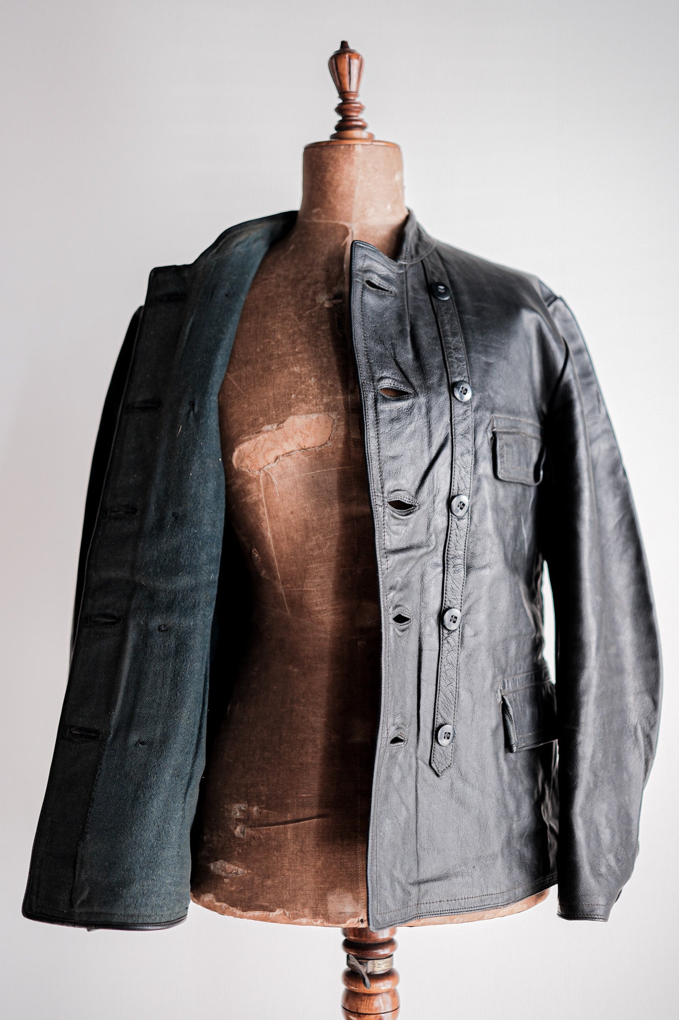 ［~40's］Swedish Vintage Double Breasted Leather Jacket
