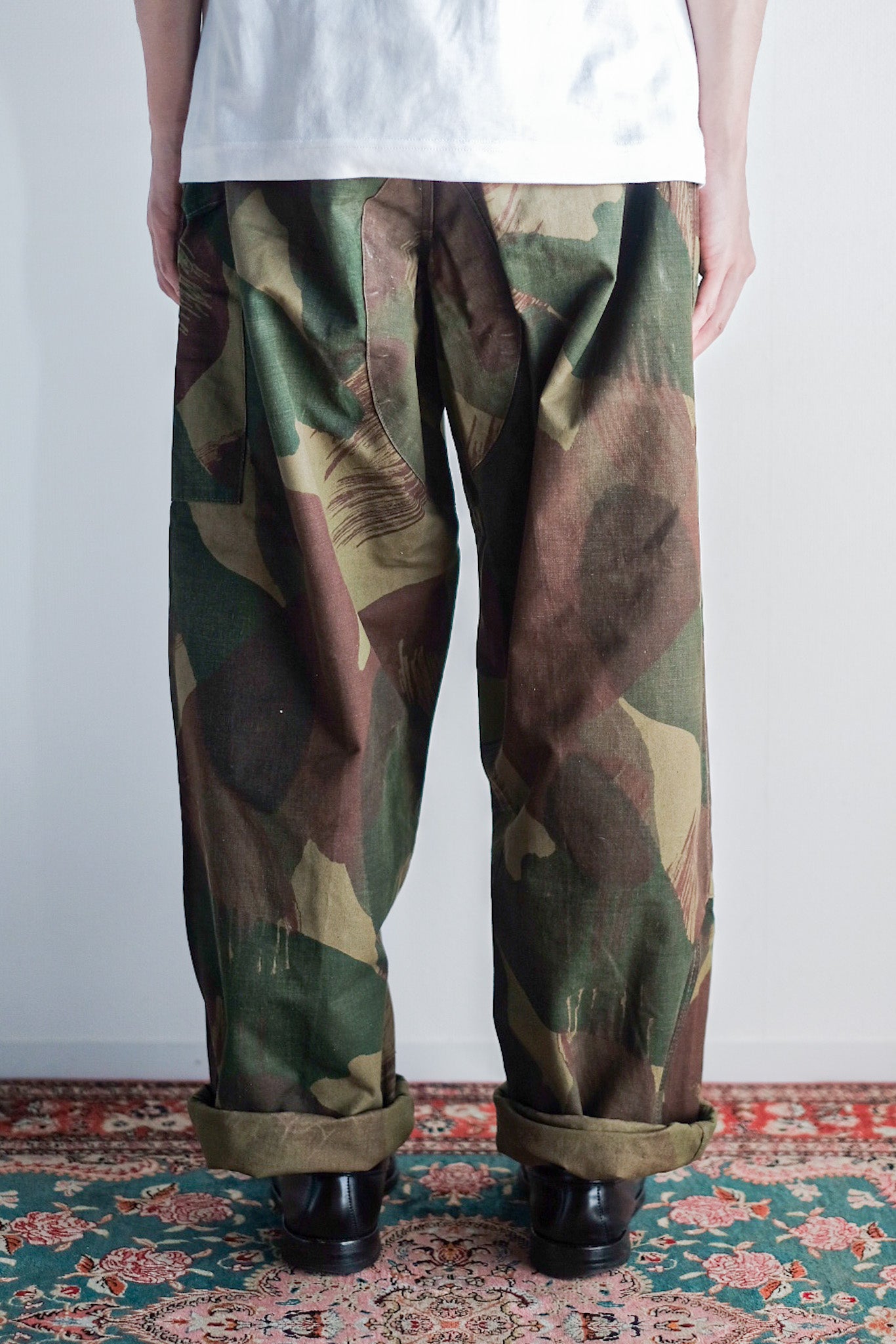 【~50's】Belgium Army Brushstroke Camo Airborne Pant Size.3