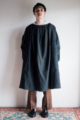 【Early 20th C】French Antique Indigo Linen Smock "Biaude"