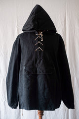 [~ 40's] British Vintage Black Cotton Anorak