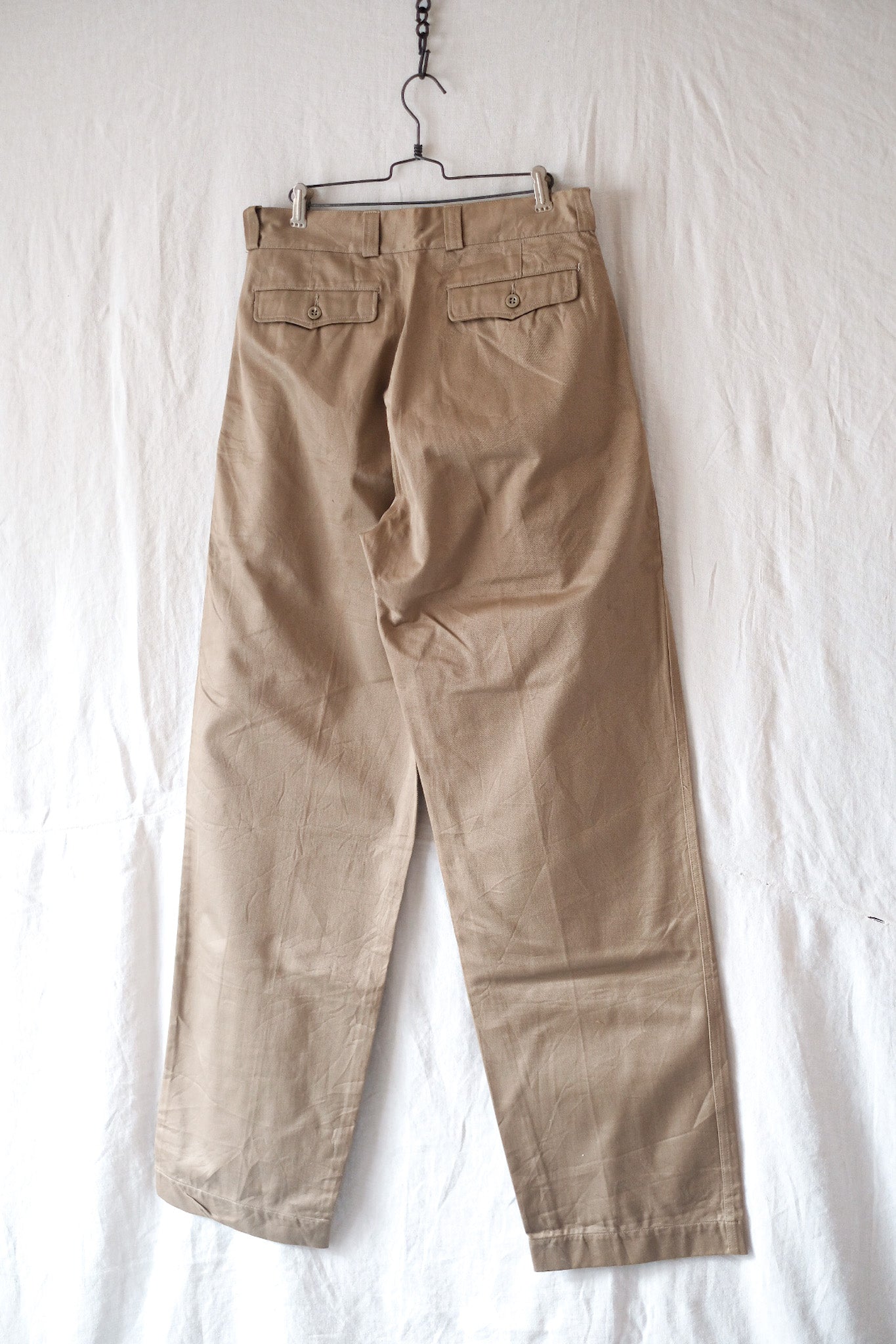 【~60's】French Army M52 Chino Trousers Size.80L "Dead Stock"