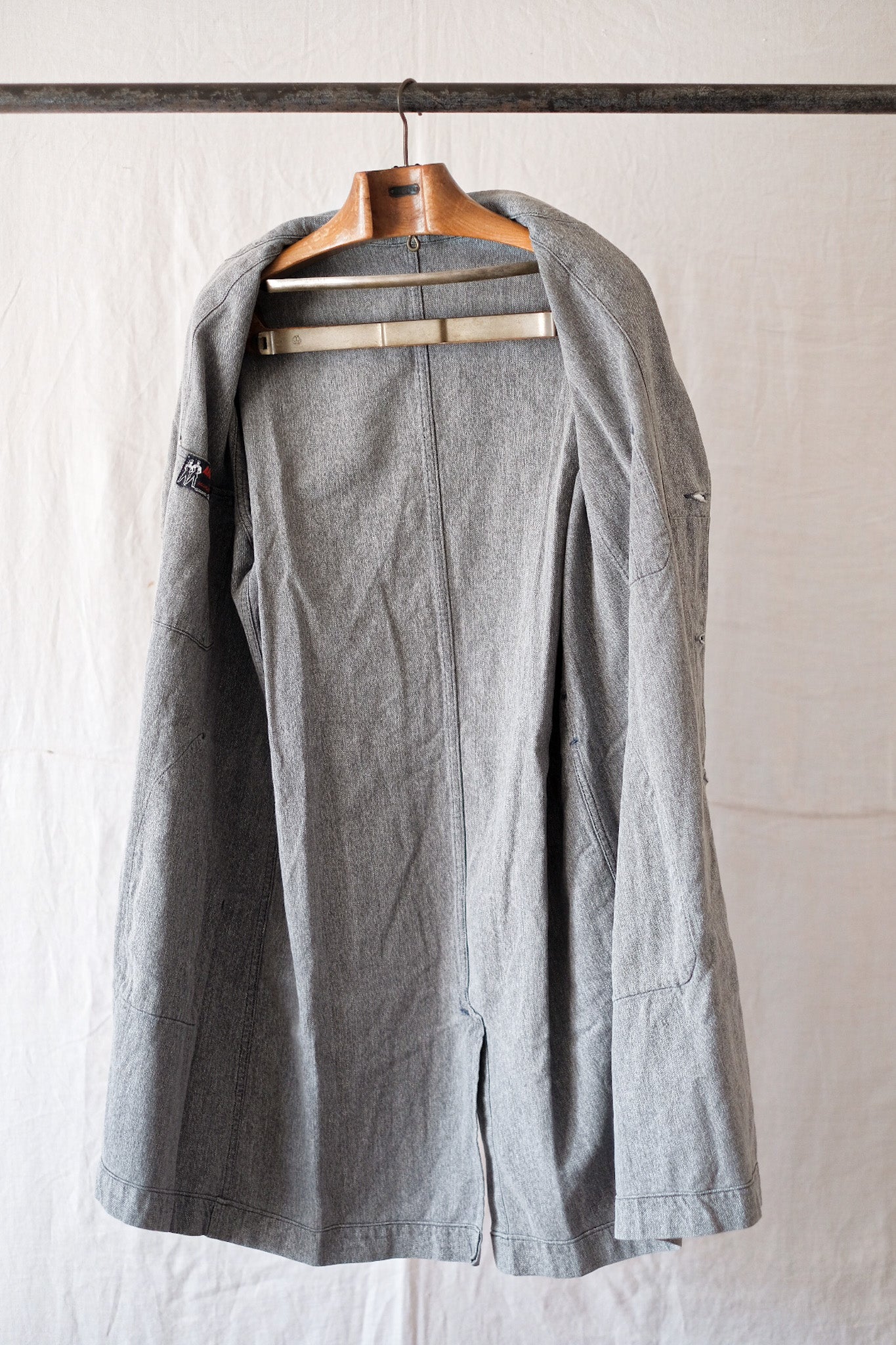 [~ 50's] French Vintage Black Chambray Atelier Coat "Adolphe Lafont"