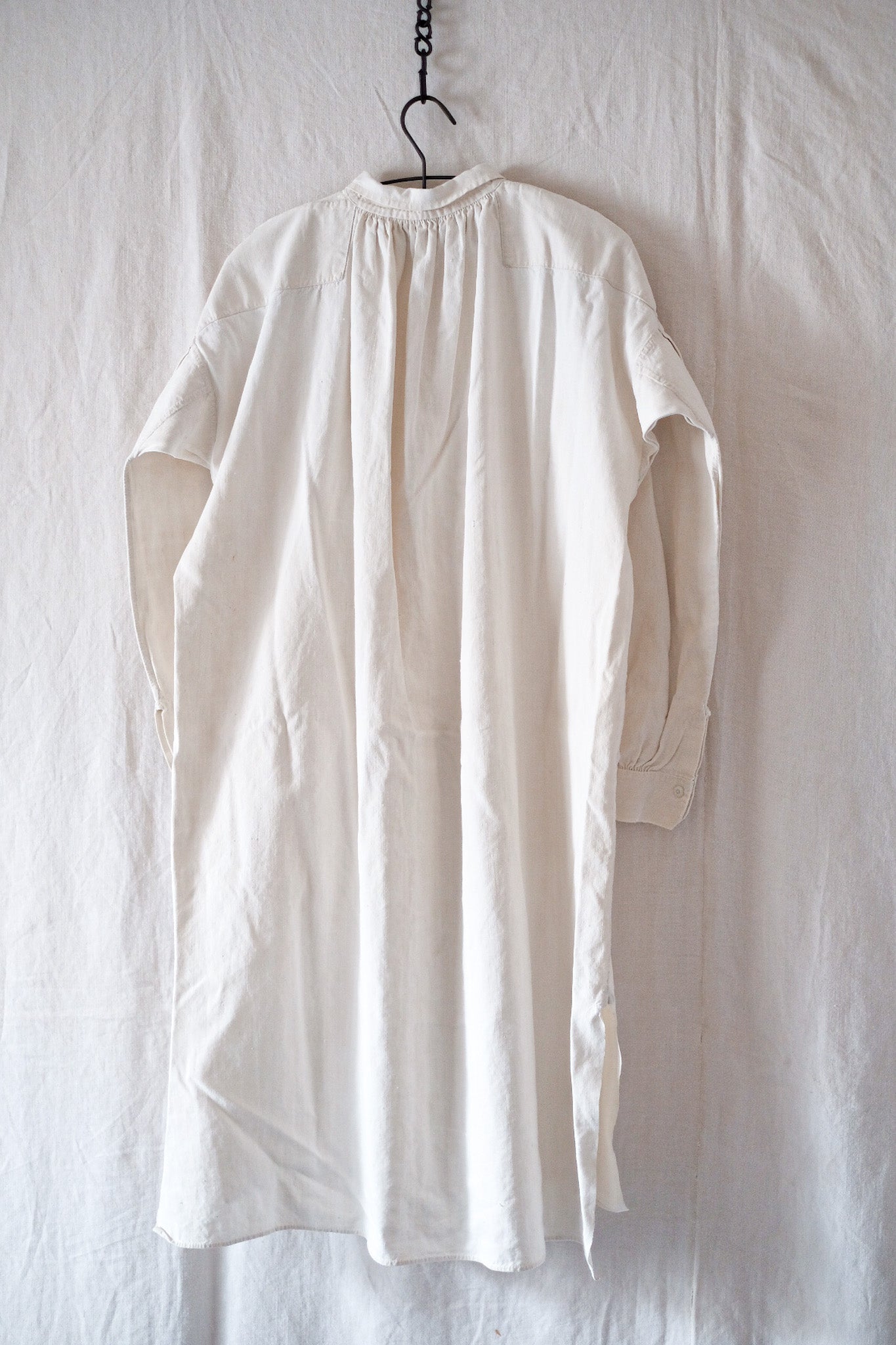 【Early 20th C】French Antique Cotton Linen Shirt