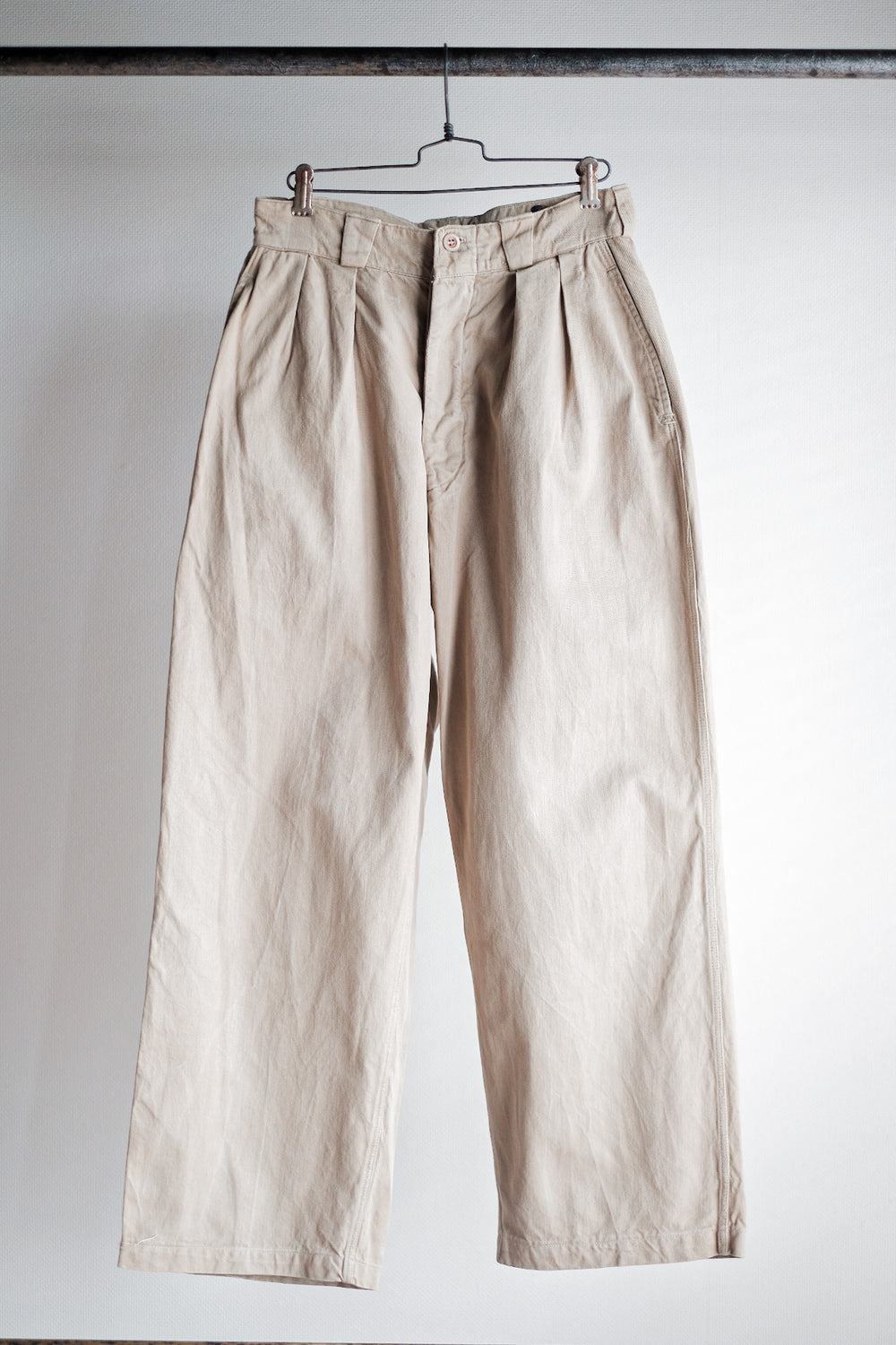 【~50's】French Army M52 Chino Trousers Size.76C "Indochina Model"