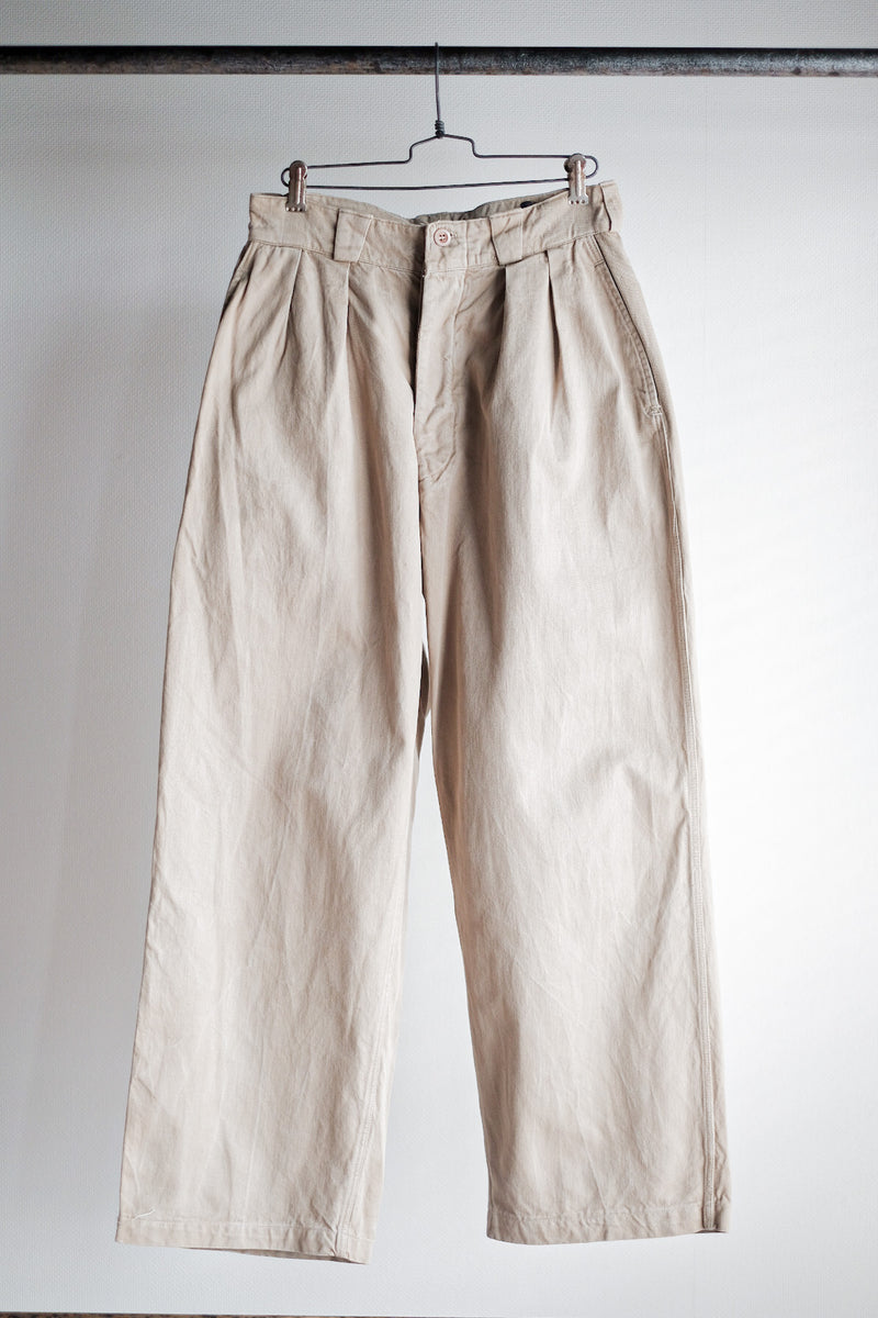 【~50's】French Army M52 Chino Trousers Size.76C "Indochina Model"