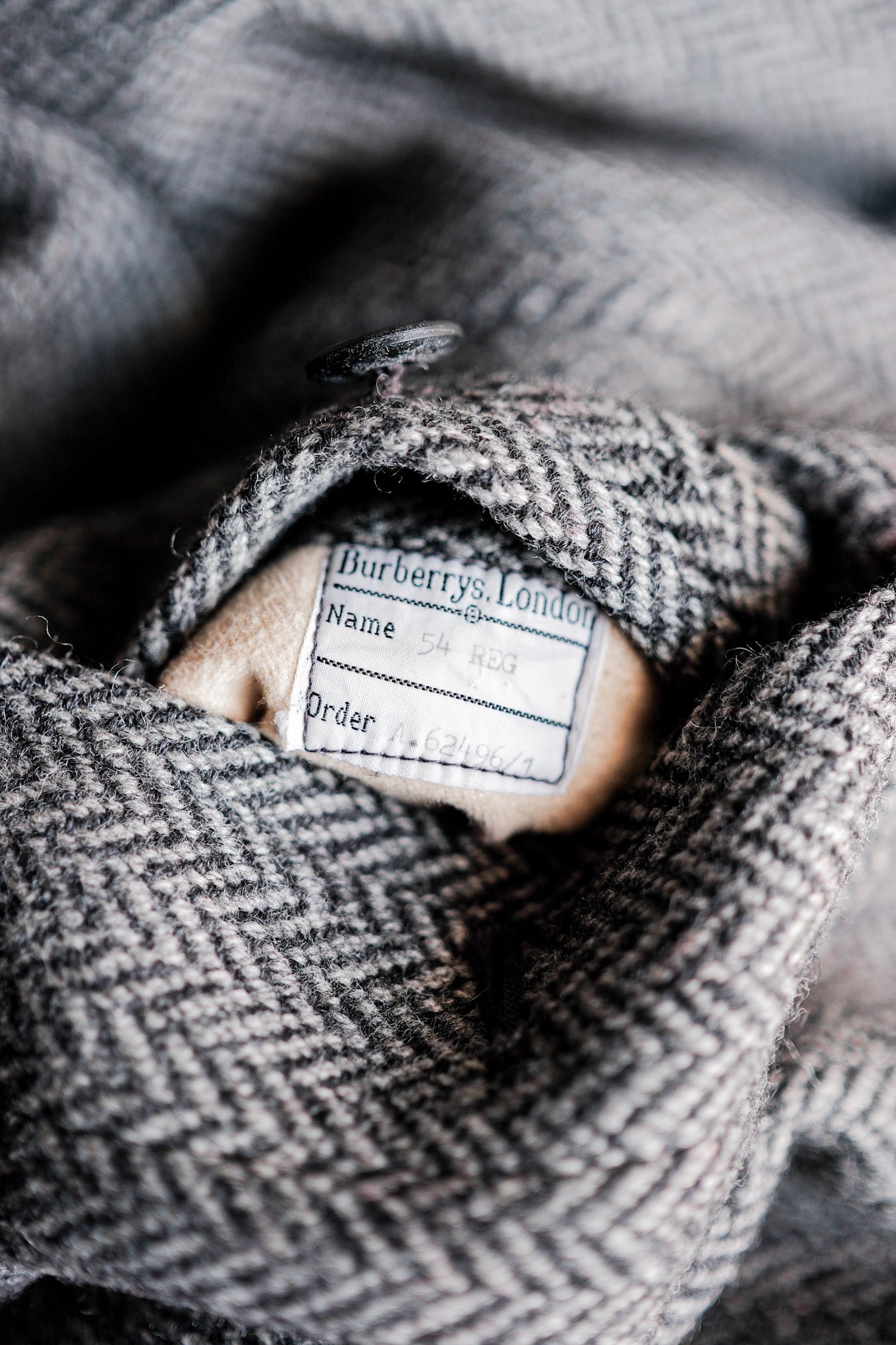 ［~90's］Vintage Burberry's Single Raglan Balmacaan Coat Size.54REG "SHETLAND TWEED"