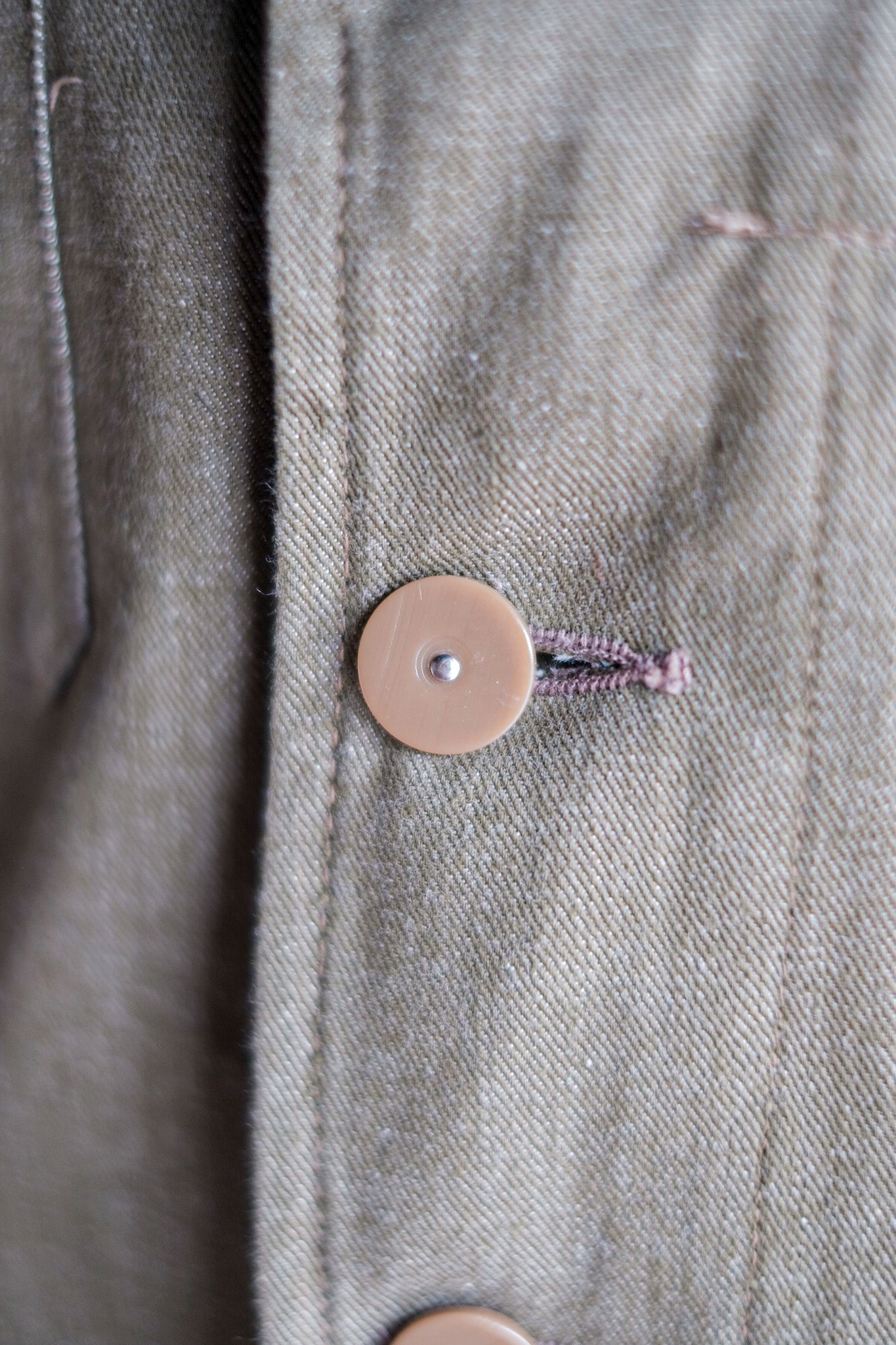 ［~50's］British Army Green Denim Battle Dress Jacket Size.7 "Dead Stock"