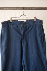【~30's】French Vintage Indigo Cotton Twill Work Pant