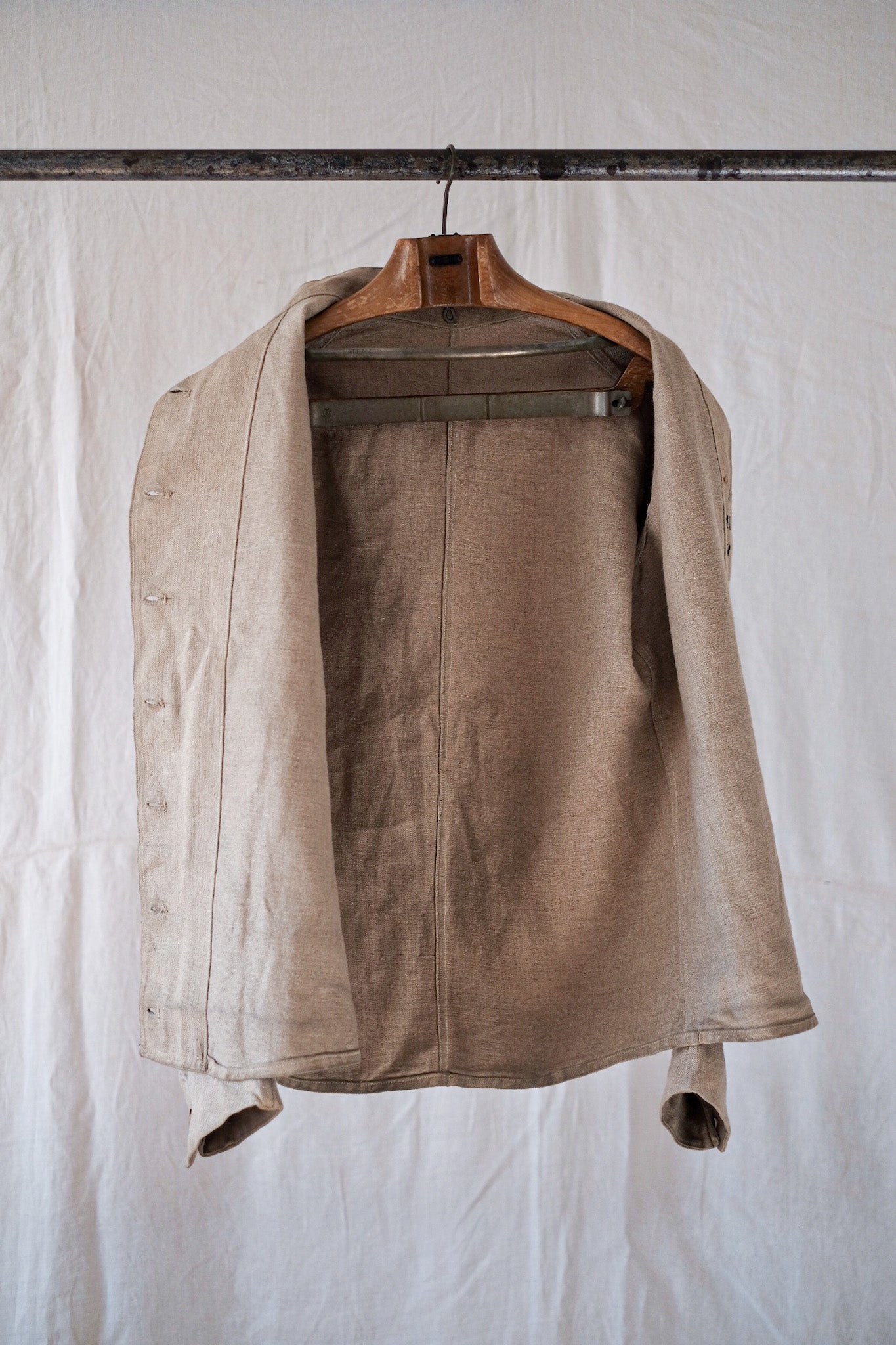 10's] French Army WW1 Linen HBT Bourgeron Jacket