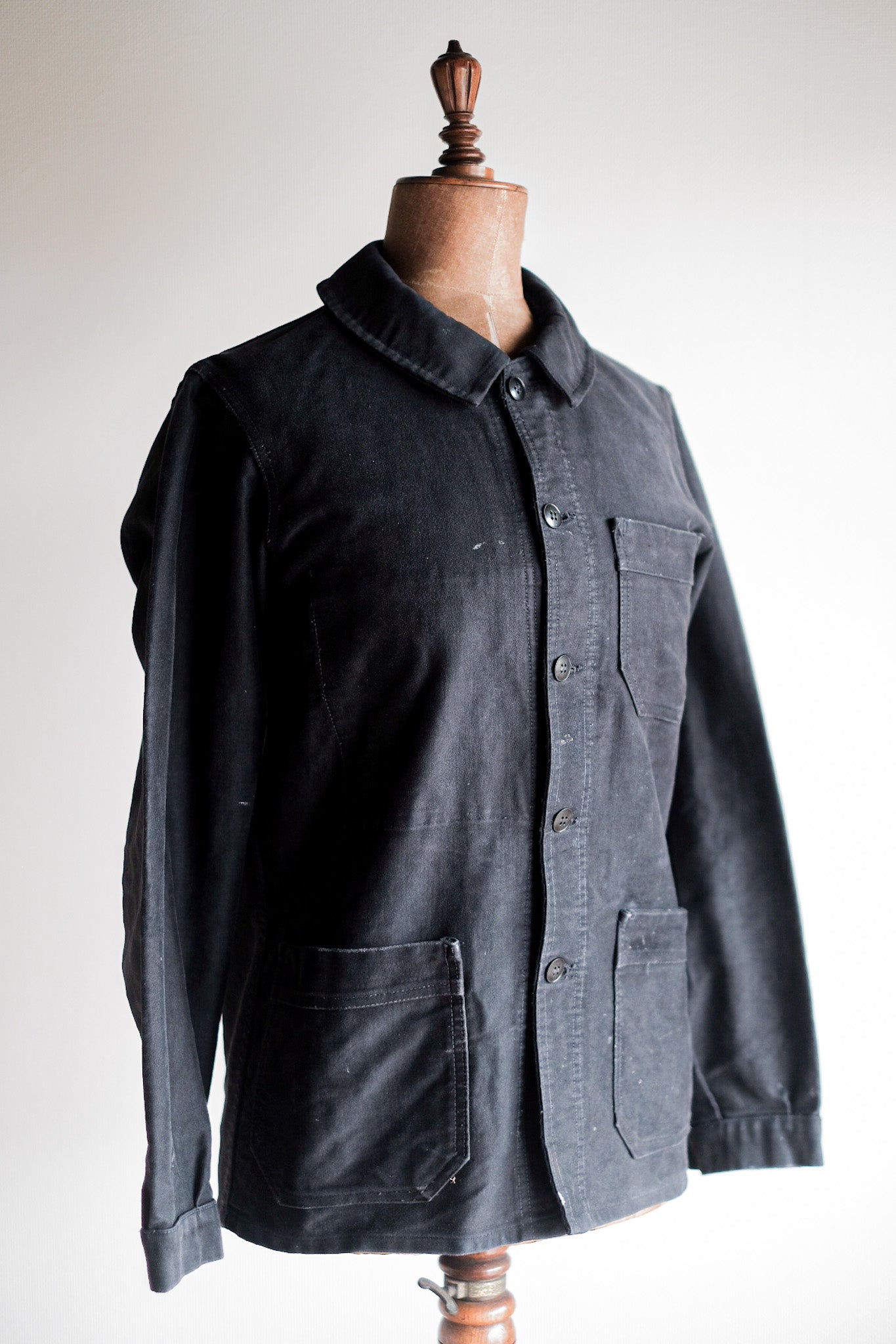 ［~60's］French Vintage Black Moleskin Work Jacket