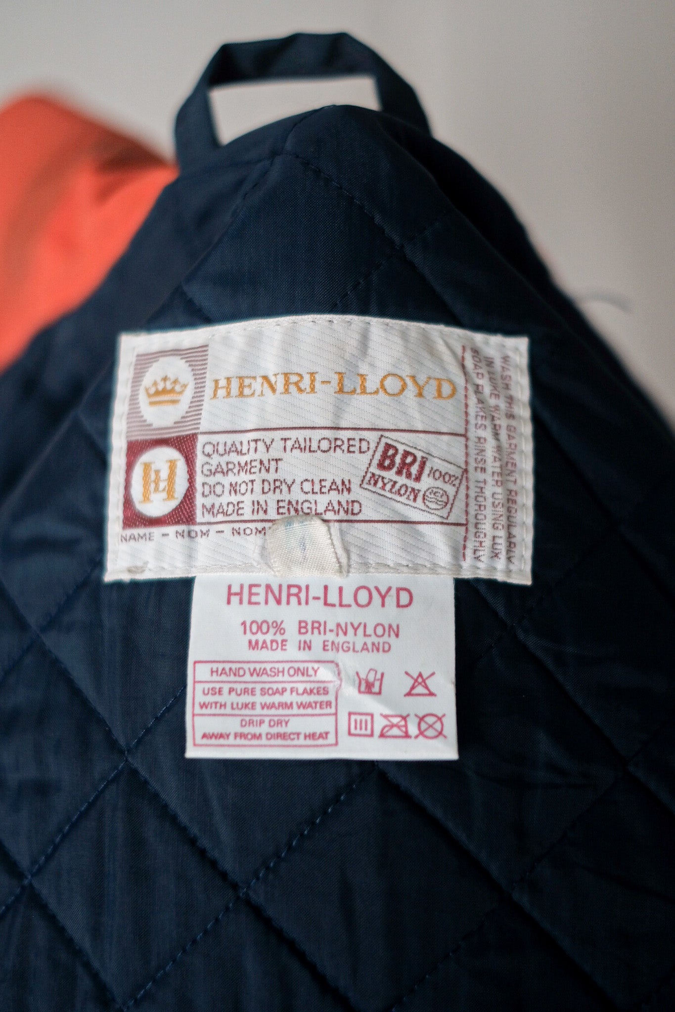 [~ 60's] British vintage orange nylon jacket "henri-rloyd"
