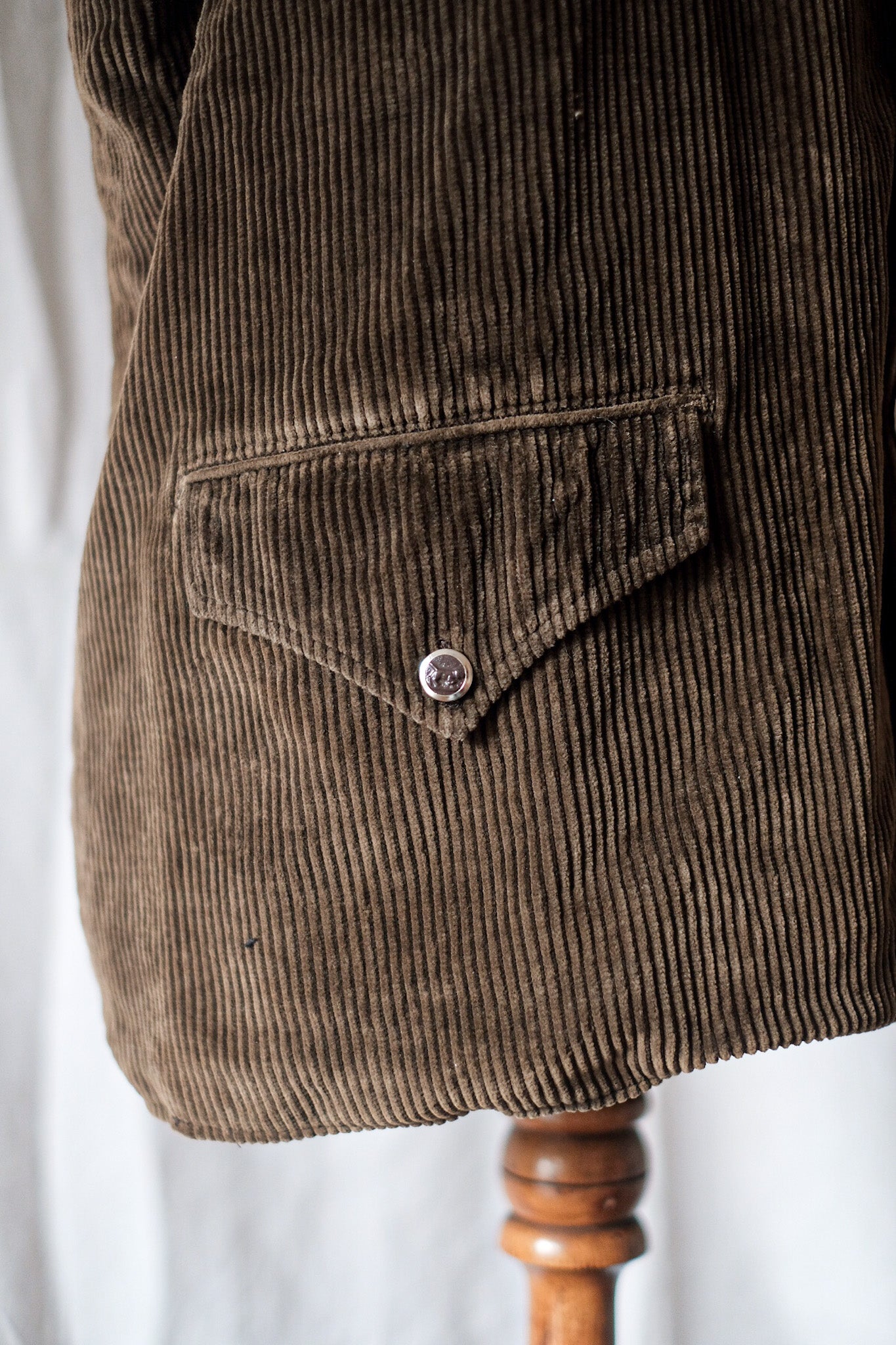 [~ 40's] French Vintage Brown Corduroy Gamekeeper Hunting Jacket